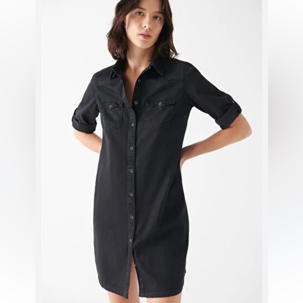 Mavi Denim Dress Distress Blue  Tencell Blend SzM EUC 😍​​